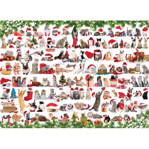 Puzzle Eurographics Gatos Navideños de 1000 Piezas