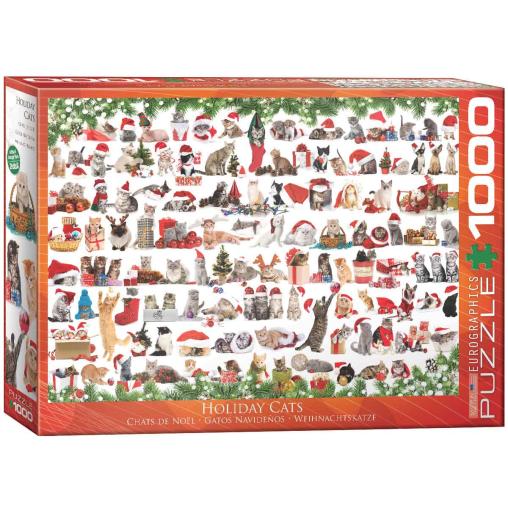 Puzzle Eurographics Gatos Navideños de 1000 Piezas