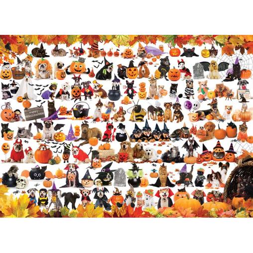 Puzzle Eurographics Halloween de Gatitos y Cachorros 1000 Pieza