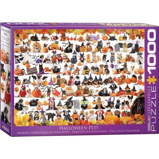 Puzzle Eurographics Halloween de Gatitos y Cachorros 1000 Pieza