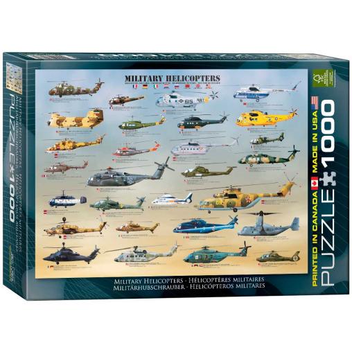 Puzzle Eurographics Helicópteros Militares de 1000 Piezas