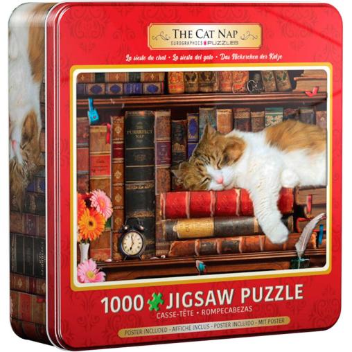 Puzzle Eurographics La Siesta del Gato, Lata de 1000 Pzs