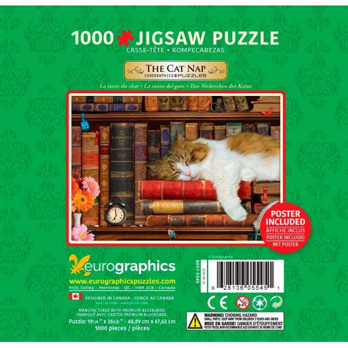 Puzzle Eurographics La Siesta del Gato, Lata de 1000 Pzs