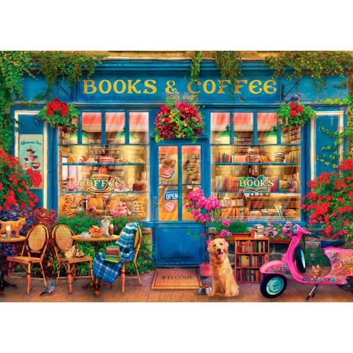 Puzzle Eurographics Libros y Café de 1000 Piezas