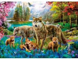 Puzzle Eurographics Lobos y Lago de Fantasía XXL de 500 Piezas