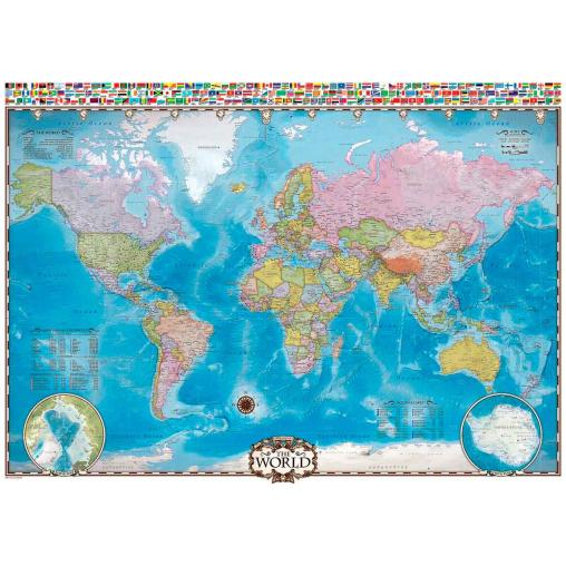 Puzzle Eurographics Mapa del Mundo de 1000 Piezas