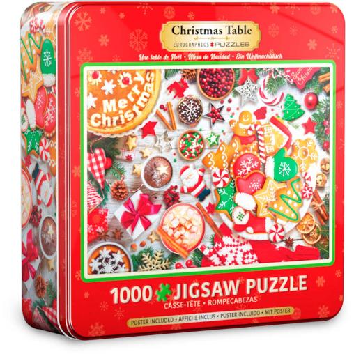 Puzzle Eurographics Mesa de Navidad, Lata de 1000 Pzs