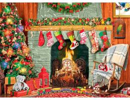 Puzzle Eurographics Navidad Junto a la Chimenea XXL de 500 Pzs