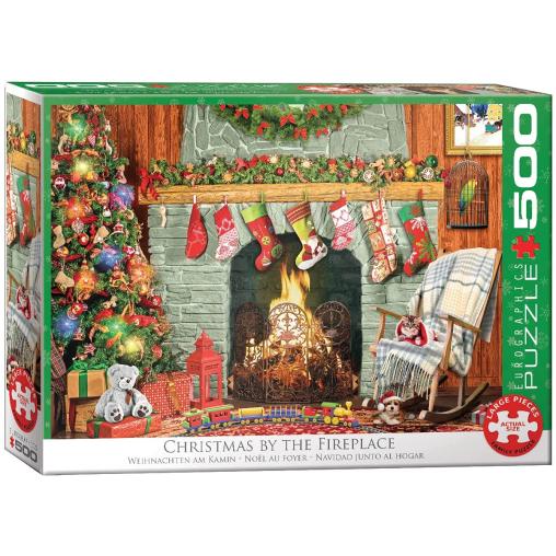 Puzzle Eurographics Navidad Junto a la Chimenea XXL de 500 Pzs