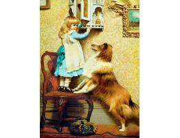 Puzzle Eurographics Niña y su Sheltie de 1000 Piez