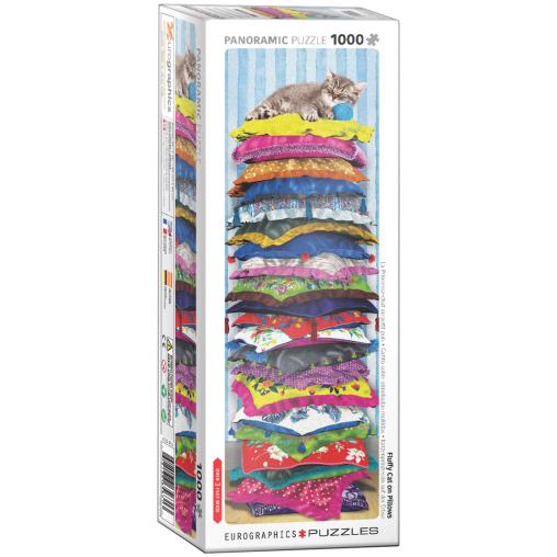 Puzzle Eurographics Panorama Gatitos Sobre Almohadas de 1000 Pz