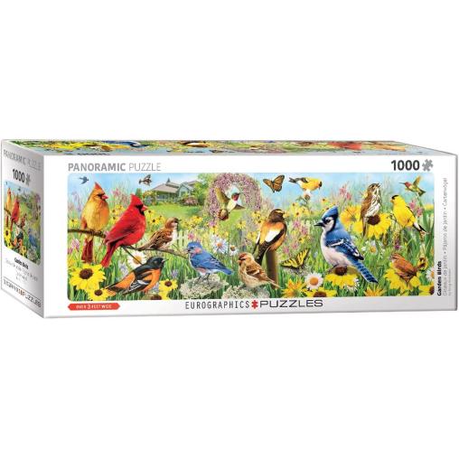 Puzzle Eurographics Panorama Pájaros de Jardín de 1000 Piezas