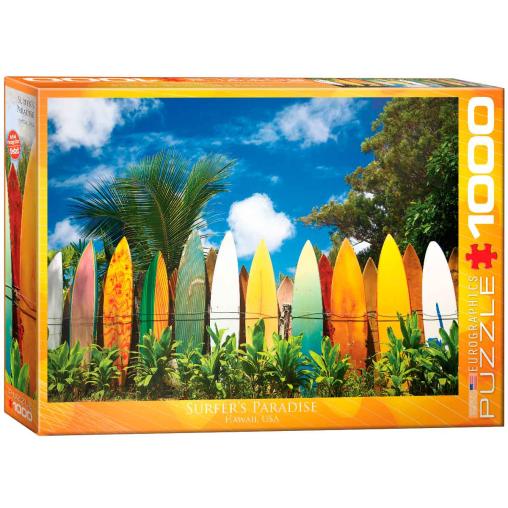 Puzzle Eurographics Paraíso Surfero, Hawaii de 1000 Piezas