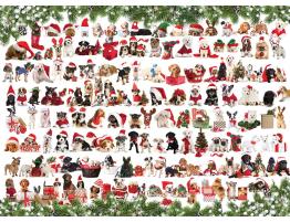 Puzzle Eurographics Perros Navideños de 1000 Piezas