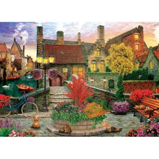 Puzzle Eurographics Vida de Viejo Pueblo de 1000 Piezas