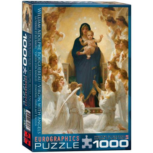 Puzzle Eurographics Virgen con Ángeles de 1000 Piezas