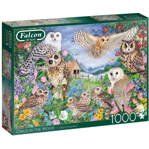 Puzzle Falcon Buhos en el Bosque de 1000 Piezas