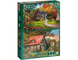 Puzzle Falcon La Cabaña del Bosque 2 x 1000 Piezas