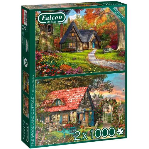 Puzzle Falcon La Cabaña del Bosque 2 x 1000 Piezas