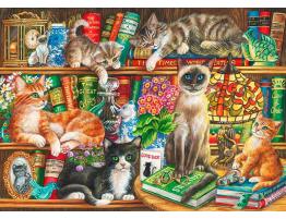 Gibsons Library of Cats Puzzle 1000 pièces