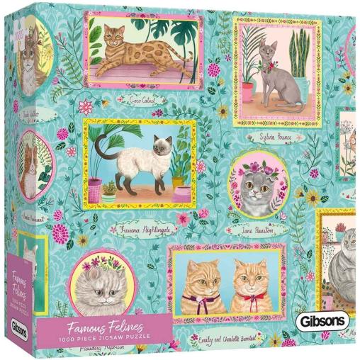 Puzzle Gibsons Felinos Famosos de 1000 Piezas