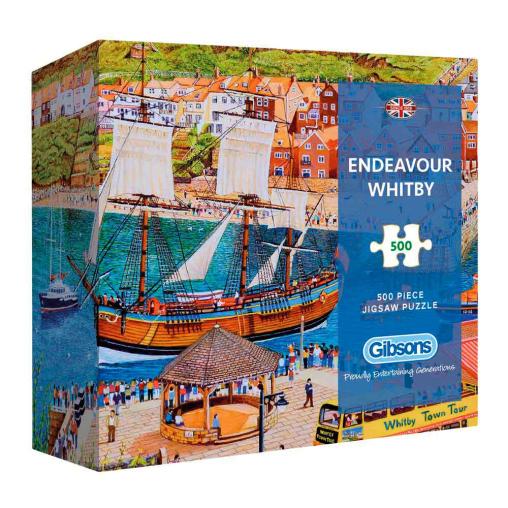 Puzzle Gibsons Velero Endeavour en Whitby de 500 Piezas