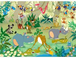 Puzzle Grafika Animales en la Selva de 2000 Piezas