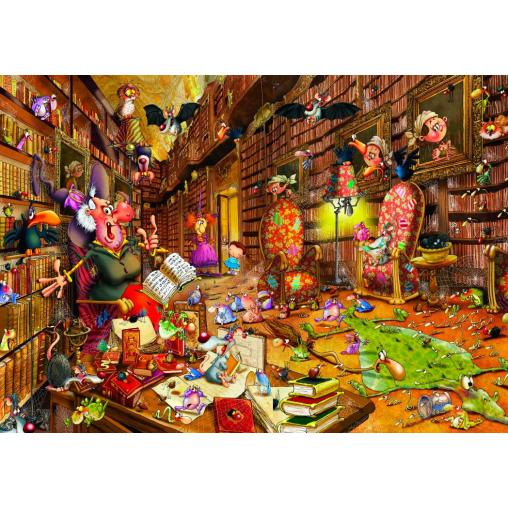 Puzzle Grafika Biblioteca de Brujería de 1500 Piezas