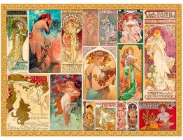 Puzzle Grafika Collage de Alphonse Mucha de 3000 Piezas