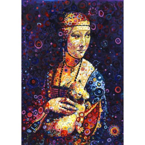 Puzzle Grafika Dama con Armiño (Da Vinci) de 1500 Piezas