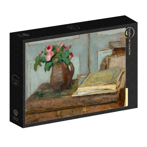 Puzzle Grafika La Caja de Pinturas del Artista y Rosas de Musgo