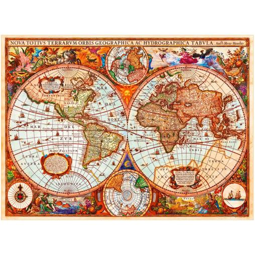 Puzzle Grafika Mapa del Mundo Antiguo de 3000 Piezas