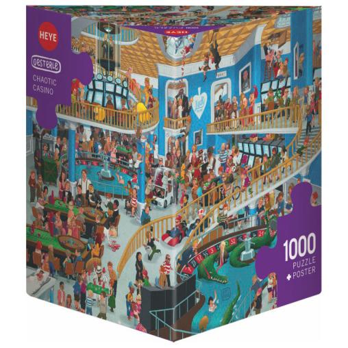 Puzzle Heye Casino Caótico, Caja Triangular de 1000 Pzs