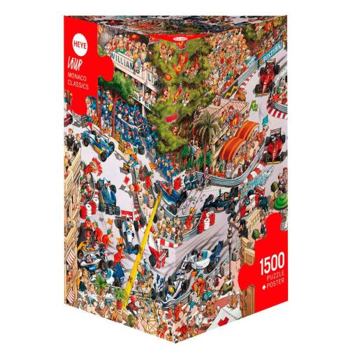 Puzzle Heye Clásicos de Mónaco, Caja Triangular de 1500 Piezas