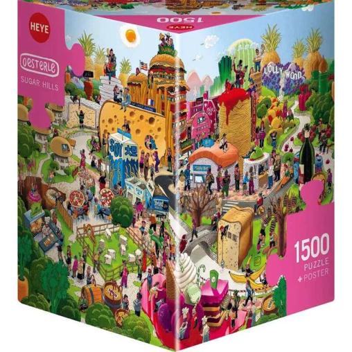 Puzzle Heye Colinas de Azúcar Caja Triangular de 1500 Piezas