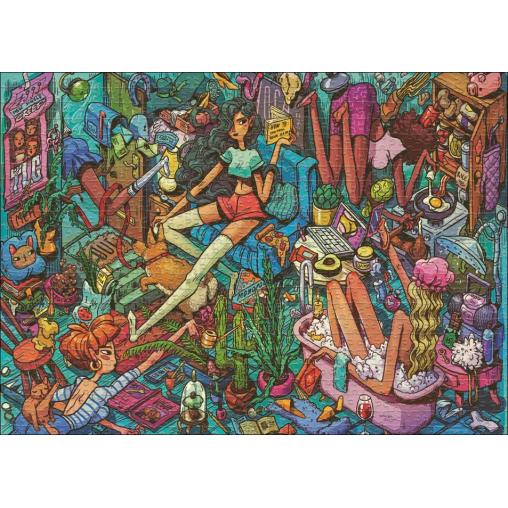 Puzzle Heye Compañeras Hogareñas Caja Triangular de 1000 Pzs