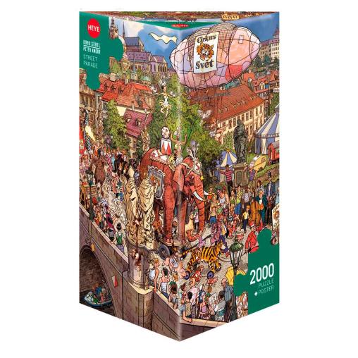 Puzzle Heye Desfile Callejero, Caja Triangular de 2000 Piezas