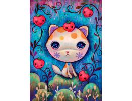 Puzzle Heye Dreaming, Gatito y Fresas de 1000 Piezas