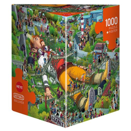 Puzzle Heye Gulliver, Caja Triangular de 1000 Piezas