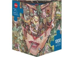 Puzzle Heye Hogar de Pensamientos Caja Triangular de 1000 Pzs