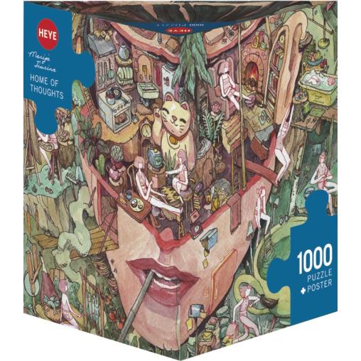 Puzzle Heye Hogar de Pensamientos Caja Triangular de 1000 Pzs