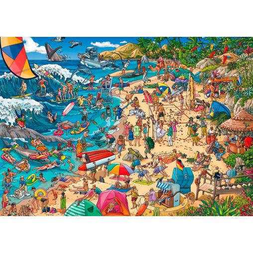 Puzzle Heye La Costa, Caja Triangular de 1000 Piezas