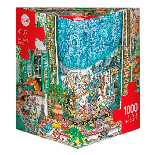 Puzzle Heye La Mente del Artista, Caja Triangular de 1000 Pzs