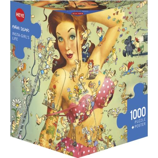 Puzzle Heye La Vida de Insta-Girl Caja Triangular de 1000 Pzs