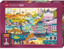 Puzzle Heye Películas de Wes Anderson de 1000 Piezas