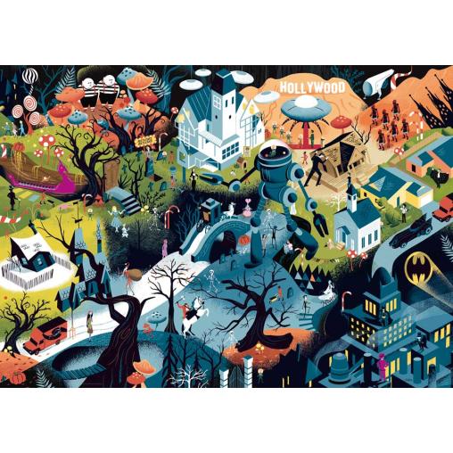 Puzzle Heye Peliculas de Tim Burton de 1000 Piezas