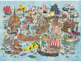 Puzzle Heye Regata, Caja Triangular de 1500 Piezas