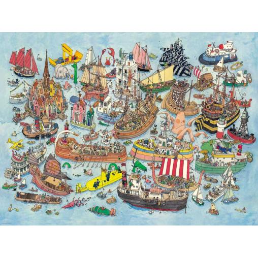 Puzzle Heye Regata, Caja Triangular de 1500 Piezas