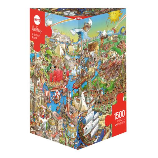 Puzzle Heye Río de la Historia, Caja Triangular de 1500 Piezas