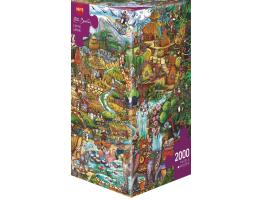 Puzzle Heye Safari Exótico Caja Triangular de 2000 Piezas